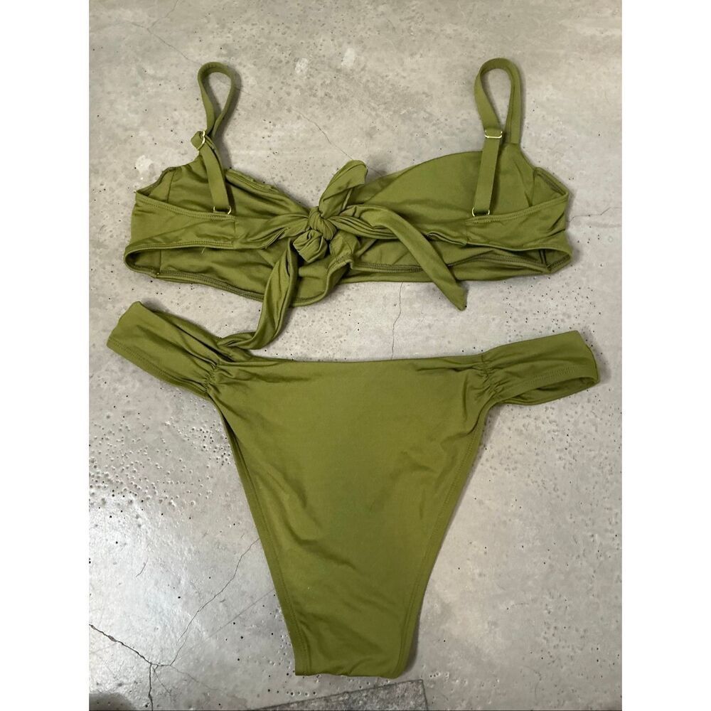 Monday Swimwear Bordeaux Bikini Set | Green in VERY VOLUPTUOUS - Picture 6 of 10
